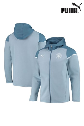 Puma hombre Blue Manchester City Casuals Hoodie Jacket (N16030) | £75