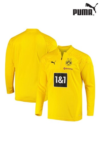Puma Yellow Borussia Dortmund Training 1/4 Zip Top (N16108) | £65