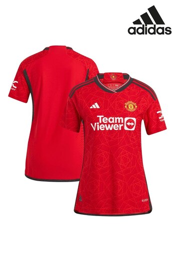 adidas Red Manchester United Home Authentic Shirt 2023-24 (N16119) | £110