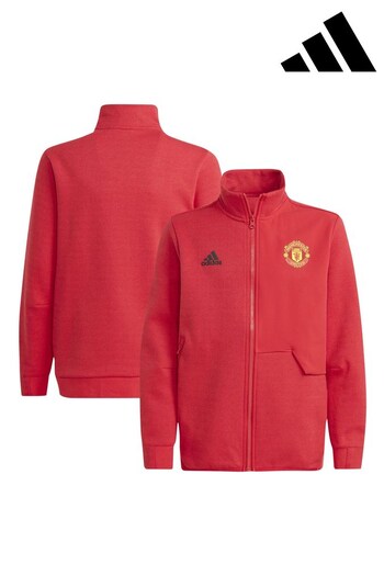 adidas waist Red Manchester United Anthem Jacket (N16121) | £70