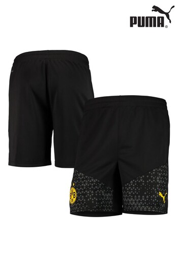 Puma training Dark Black Chrome Borussia Dortmund Training Shorts (N16143) | £35