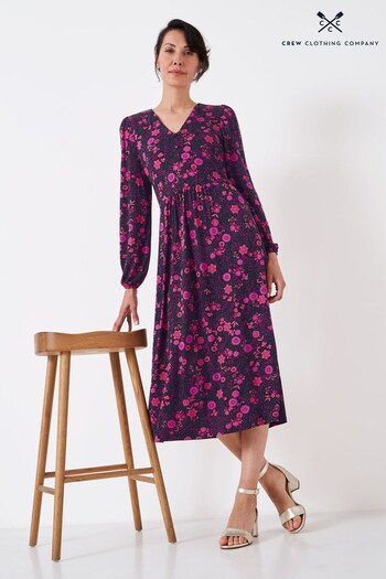 Crew Clothing Company Pink Textured A-Line Dress (N16408) | £69