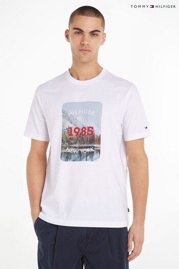 Tommy Hilfiger Graphic White T-Shirt (N16422) | £45