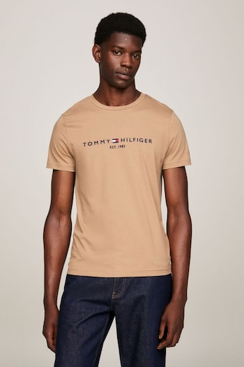 Tommy Hilfiger Brown Logo T-Shirt (N16432) | £45