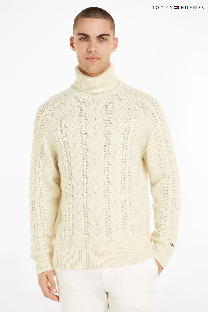 Tommy hilfiger cream jumper new arrivals