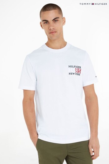 Tommy Hilfiger New York Flag White T-Shirt (N16458) | £50