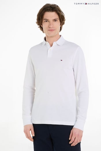 Tommy Hilfiger 1985 Regular Long Sleeve White Polo Top (N16464) | £85