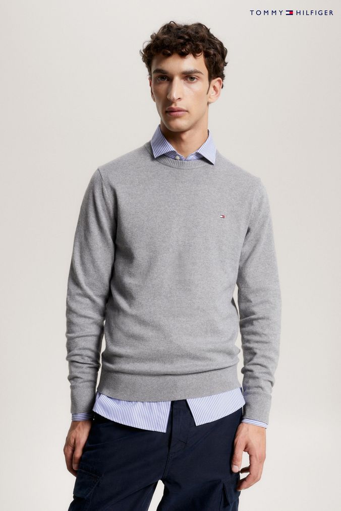 Grey tommy outlet hilfiger jumper