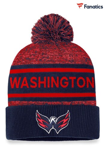 Fanatics Red Washington Capitals Authentic Pro Rink Heathered Cuffed Pom Knit Hat Unisex (N16546) | £25