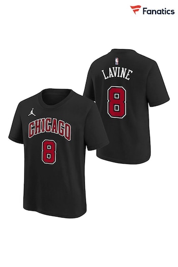 Fanatics Chicago Bulls Statement Name & Number Black T-Shirt Zach Lavine Youth (N16579) | £26