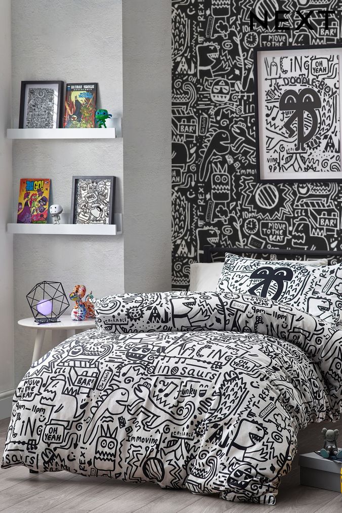 Black and white bedding kids 2025