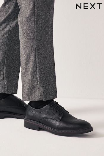 Black Chunky Sole Derby Shoes (N16681) | £38