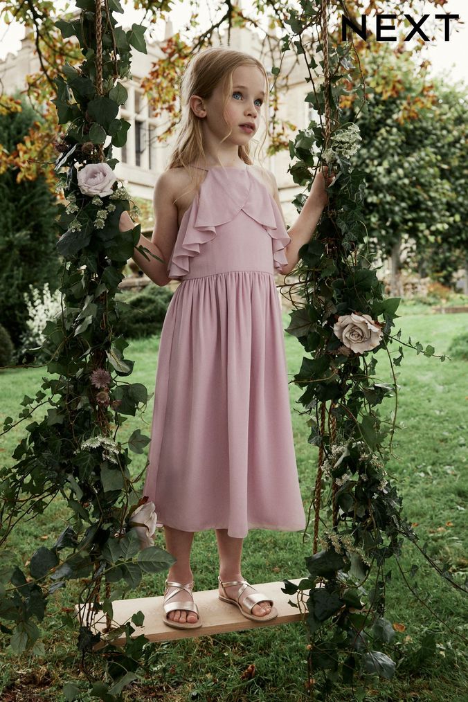 Girls Pink Plain Dresses Next UK