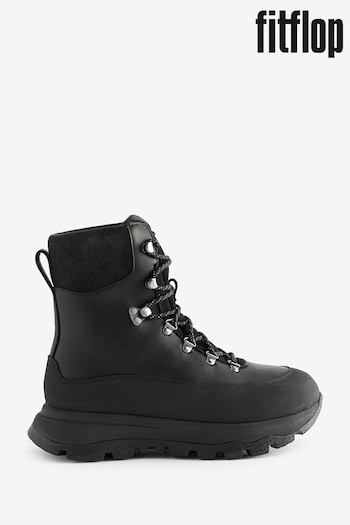 FitFlop Neo-D-Hyker Waterproof Leather/Suede Outdoor Black Boots (N16737) | £195