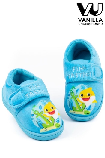 Vanilla Underground Blue Baby Shark Slippers (N16740) | £15