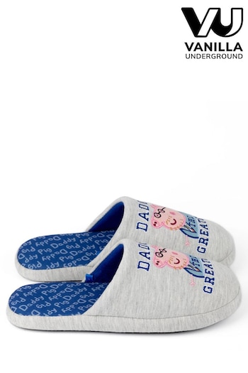 Vanilla Underground Grey Daddy Pig Slippers (N16760) | £20