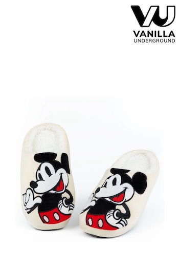 Vanilla Underground Cream Mickey Mouse Womens Mule Slippers (N16761) | £22