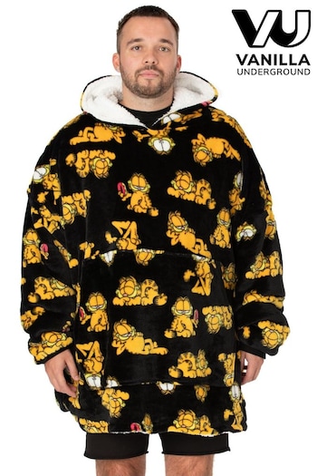 Vanilla Underground Mid Black Garfield Adult Blanket Hoodie (N16763) | £54
