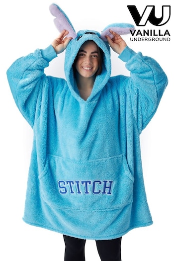 Vanilla Underground Blue Multi Stitch Ladies Blanket Hoodies (N16772) | £54