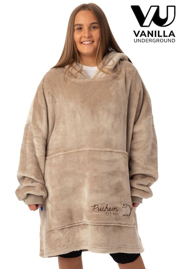 Vanilla Underground Brown Pusheen Cat Ladies Blanket Hoodie (N16774) | £54