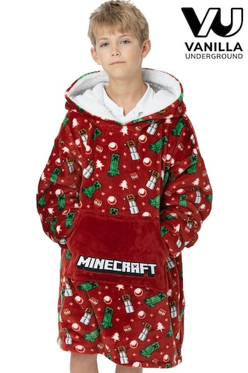 Vanilla Underground Red Minecraft All-Over Print Blanket Hoodie (N16775) | £36