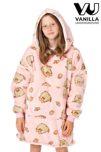 Vanilla Underground Pink Pusheen Girls Blanket Hoodie (N16776) | £36
