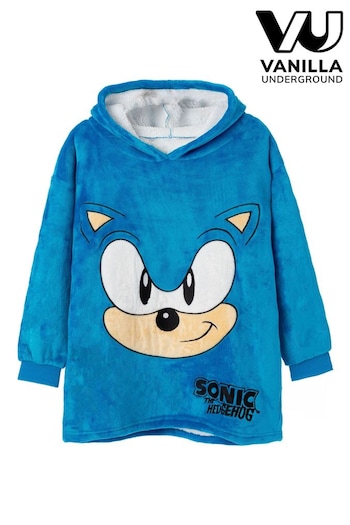 Vanilla Underground Blue Sonic All-Over Print Blanket Hoodie (N16778) | £36