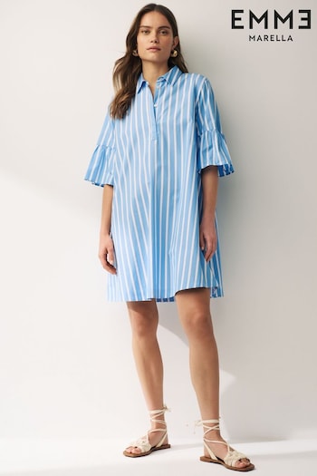 Emme Marella Isarco Blue Strip Midi Dress (N16800) | £115