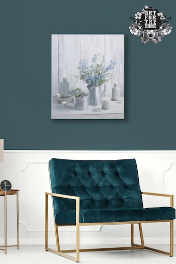 Art For The Home Grey/Blue Something Blue LED Canvas (N16813) | £55