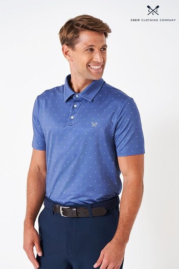 Crew Clothing Company Mid Blue Print Casual T-Shirt (N16837) | £55