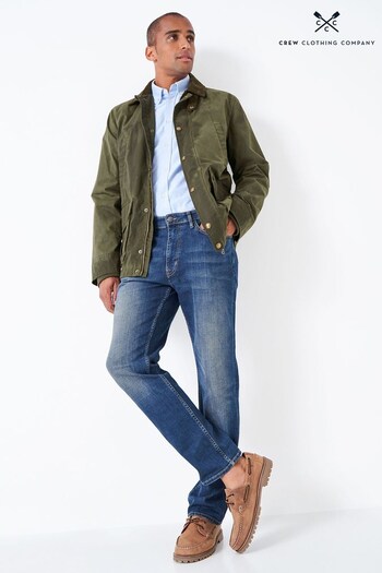 Crew Clothing Company Green Cotton Classic Casual Coat (N16844) | £169