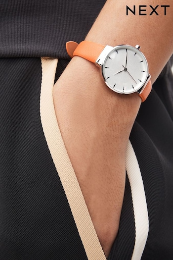Orange Clean Strap Watch (N16877) | £30