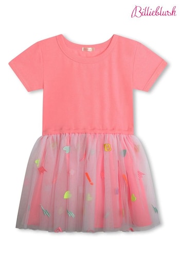 Billieblush Pink Short Sleeve Tutu Skirt Party Dress (N16934) | £65