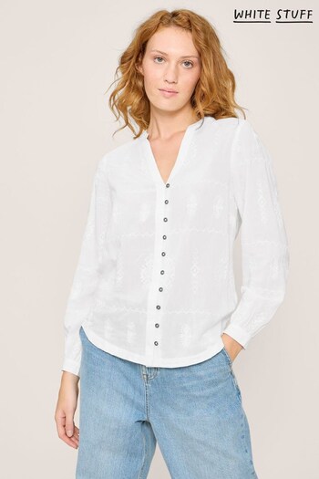 White Stuff Kate White Embroidered Shirt (N16949) | £65