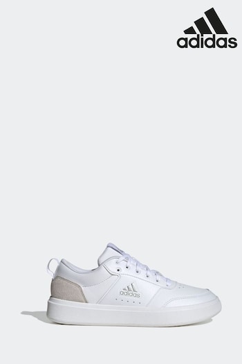 adidas taupe White/Silver Sportswear Park Street Trainers (N17048) | £65