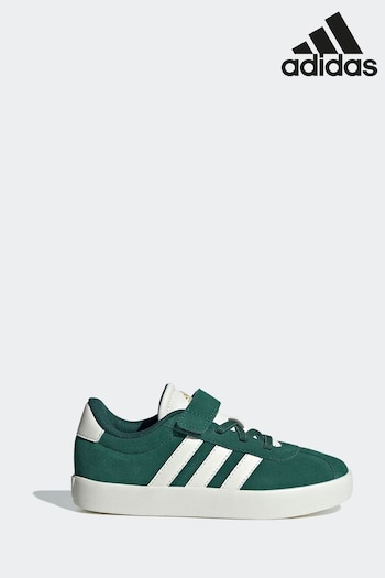 adidas Green/White Kids Sportswear VL Court 3.0 Trainers (N17125) | £33