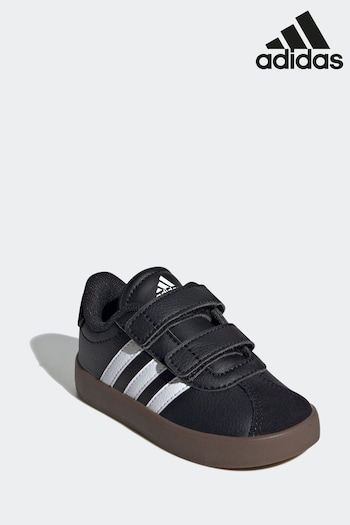 adidas Black/White VL Court 3.0 Skateboarding Shoes Kids (N17129) | £30