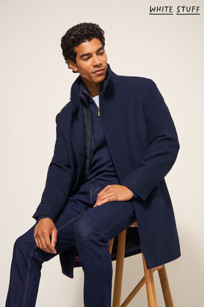 Mens royal blue new arrivals overcoat