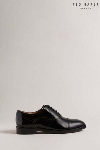 Ted Baker Carlenp Patent Leather Oxford Black Shoes (N17149) | £120