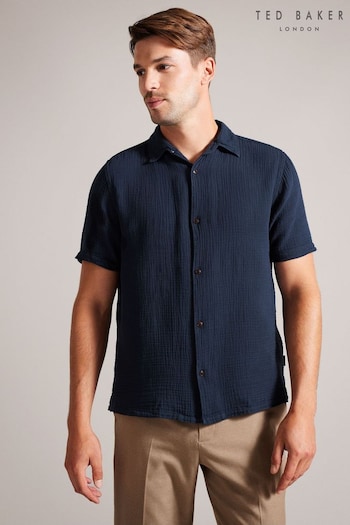 Ted Baker Blue Digmer Textured Lightweight Shirt (N17162) | £80