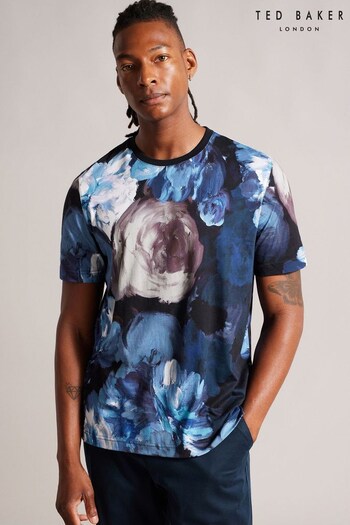 Ted Baker Cream Aristo Short Sleeve All-Over Printed Floral T-Shirt (N17169) | £45