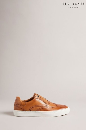 Ted Baker Natural Dentton Burnished Leather Brogue Hybrid sneaker Shoes (N17184) | £110