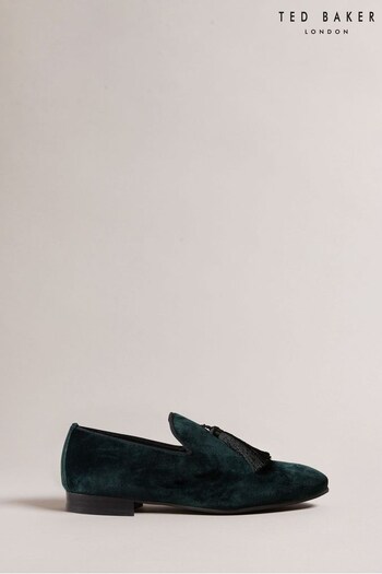 Ted Baker Green Greysen Velvet Dress Loafers (N17185) | £165