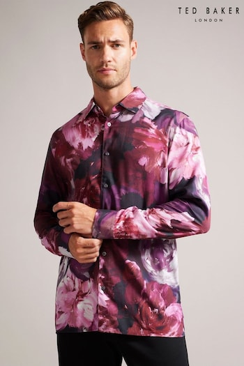 Ted Baker Pink Bitonto Long Sleeve Bold Floral Shirt (N17186) | £100