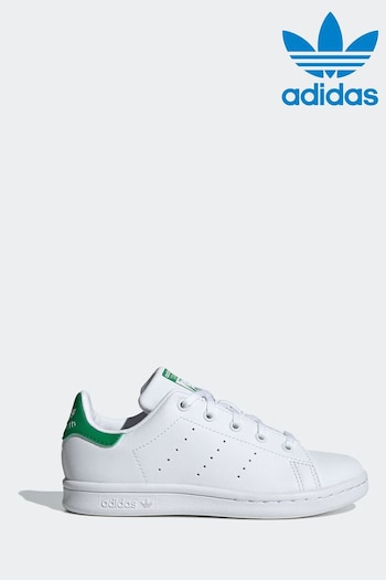 adidas White/Green Originals Stan Smith Trainers (N17212) | £40