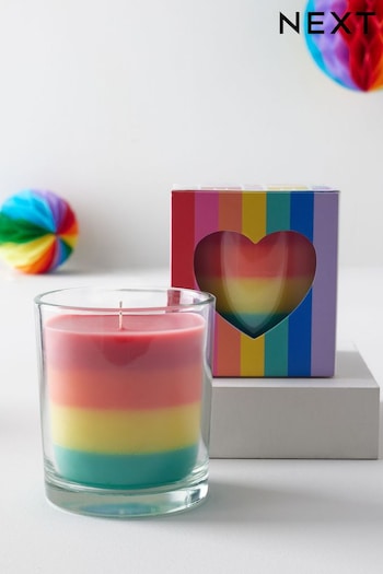 Multi Rainbow Love Candle (N17318) | £8