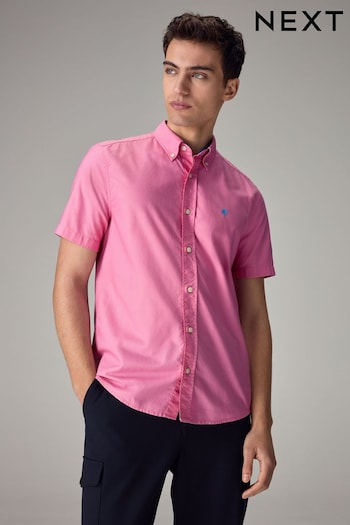 Pink Oxford Short Sleeve Shirt (N17326) | £22