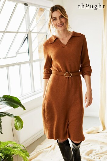 Thought Natural Corinia Organic Cotton Knitted Shift Dress (N17446) | £80