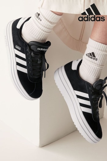 adidas Black/White Kids VL Court Bold Shoes (N17464) | £45
