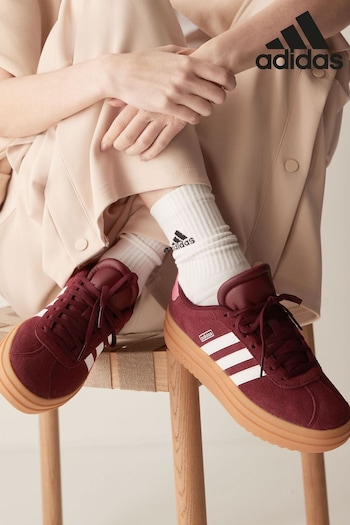 adidas Berry Red VL Court Bold Trainers (N17466) | £45